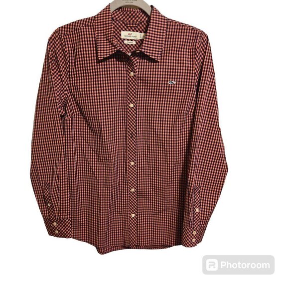 Vineyard Vines Gingham Women's Size Small Pink/Blue Barbie‎ Core - Picture 1 of 8